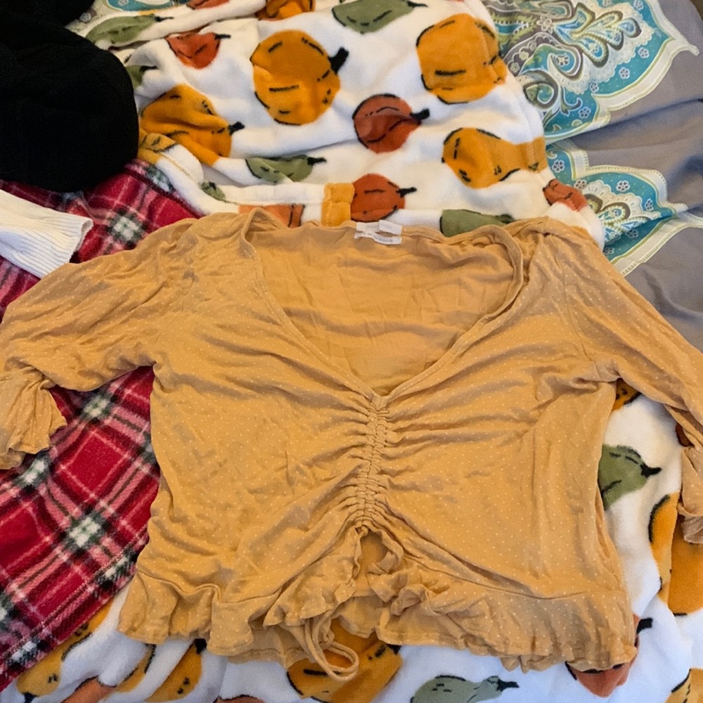 Urban Outfitters yellow crop top :)